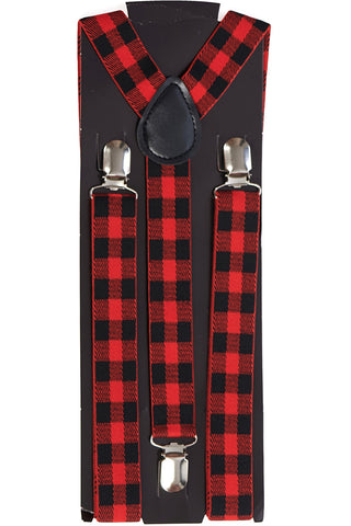 Banned Gingham Suspenders Red | Angel Clothing