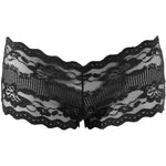 Cottelli Lingerie Open Back Black Lace Panties (M) | Angel Clothing