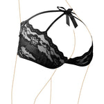 Cottelli Lingerie Open Back Black Lace Panties (M) | Angel Clothing