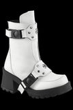 DemoniaCult BRATTY 56 White Boots | Angel Clothing