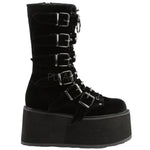 DemoniaCult DAMNED 225 Boots Black Velvet (UK3, 4, 9) | Angel Clothing