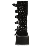 DemoniaCult DAMNED 225 Boots Black Velvet (UK3, 4, 9) | Angel Clothing
