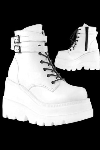 DemoniaCult SHAKER-52 Boots White | Angel Clothing