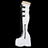 DemoniaCult WAVE 315 White Boots | Angel Clothing