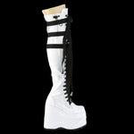 DemoniaCult WAVE 315 White Boots | Angel Clothing