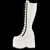 DemoniaCult WAVE 200 Boots White | Angel Clothing