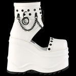 DemoniaCult WAVE 22 White Boots | Angel Clothing