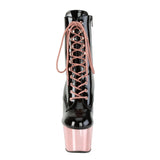 Pleaser ADORE 1020 Boots Black Rose Gold | Angel Clothing
