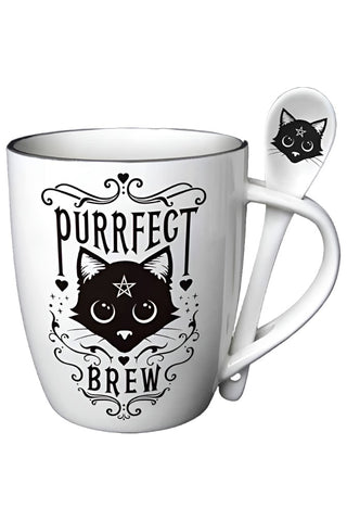 Alchemy Purrfect Brew Mug and Spoon Set | Angel Clothing