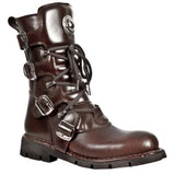 New Rock Brown Leather Boots M.1473-S8 | Angel Clothing