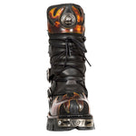 New Rock M.591-S1 Boots Red Flame | Angel Clothing