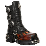 New Rock M.591X S1 Boots Red Flame (UK10/EU44) | Angel Clothing