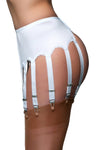 Nylon Dreams 12 Strap Suspender Belt White | Angel Clothing