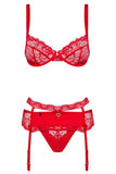 Obsessive Heartina Red Bra Set | Angel Clothing