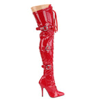 Pleaser SEDUCE-3028 Boots Red | Angel Clothing