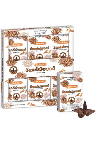 Stamford Sandalwood Backflow Incense Cones | Angel Clothing