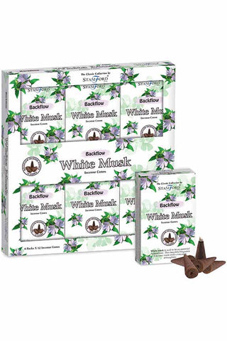 Stamford White Musk Backflow Incense Cones | Angel Clothing