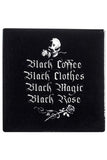 Alchemy Black Coffee Black Clothes Coaster | Angel Clothing
