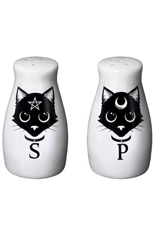 Alchemy Pagan Cats Salt and Pepper Set | Angel Clothing