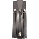 Black Leatherlook Adjustable Braces Steampunk | Angel Clothing