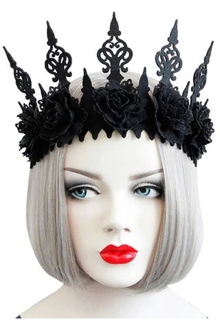 Black Rose Gothic Crown | Angel Clothing