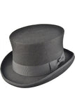 Black Wool Felt Steampunk Top Hat | Angel Clothing