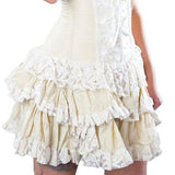Burleska Sophia Mini Skirt Cream | Angel Clothing