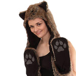 Cat Bear or Wolf Hood with Scarf and Pockets - Hat | Angel Clothing