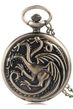 Dragon Steampunk Pocket Watch on Necklace Chain | Angel Clothing