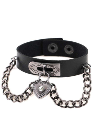 Black Heart Wrist Cuff Bracelet | Angel Clothing