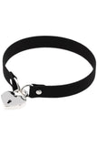 Faux Suede Choker with Heart Padlock | Angel Clothing