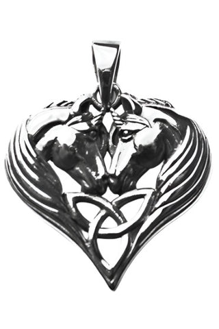 Lisa Parker Unicorn Heart Pendant Silver | Angel Clothing