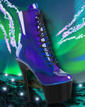 Pleaser ADORE 1020SHG Blue Purple Boots | Angel Clothing