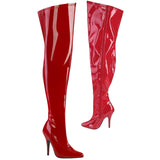 Pleaser Pink Label SEDUCE-3000WC Boots Red | Angel Clothing
