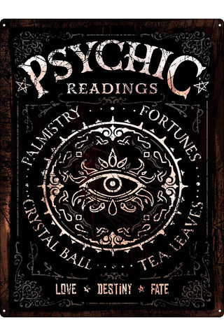 Psychic Readings Tin Sign | Angel Clothing