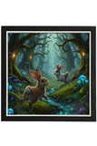 Oakhart Metallic Mystic Rabbits Print Framed | Angel Clothing