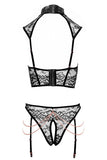 Abierta Fina Rose Gold Lace Set | Angel Clothing