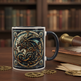 Steampunk Blue Dragon Mug Art031 | Angel Clothing