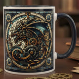 Steampunk Blue Dragon Mug Art031 | Angel Clothing