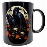Oakhart Black Raven and Skulls Mug Art080 | Angel Clothing