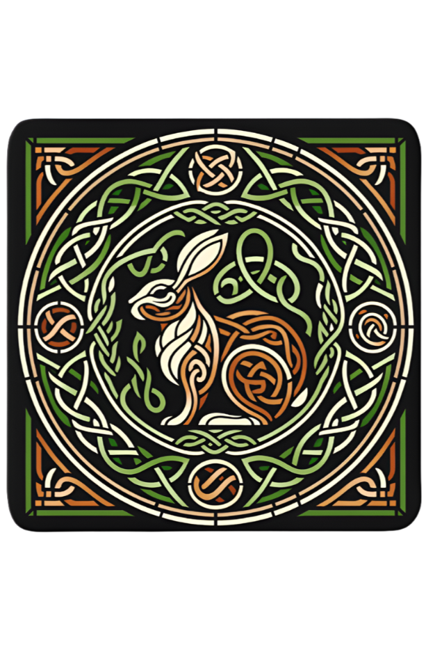 Celtic Knot Hare Coaster | Oakhart Industries – Angel Clothing