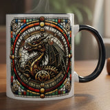 Steampunk Red Dragon Mug Art032 | Angel Clothing