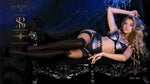 Ballerina 491 Hold Ups Stockings Black Skin | Angel Clothing