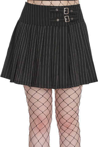 Banned Black Core Pinstripe Skirt