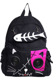 Banned Kitty Speaker Backpack Black/Pink | Angel Clothing