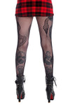 Banned Snakes Fishnet Tights | Angel Clothing
