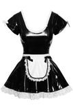 Black Level Vinyl French Maid Costume | Angel Clothing