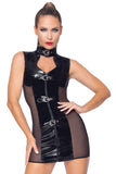 Black Level Mesh and Vinyl Dress (M, L)