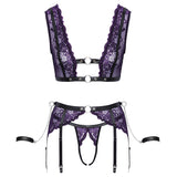 Cottelli Bondage Purple Set | Angel Clothing