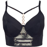 Cottelli Curves Black and Rose Gold Bra (85D) | Angel Clothing